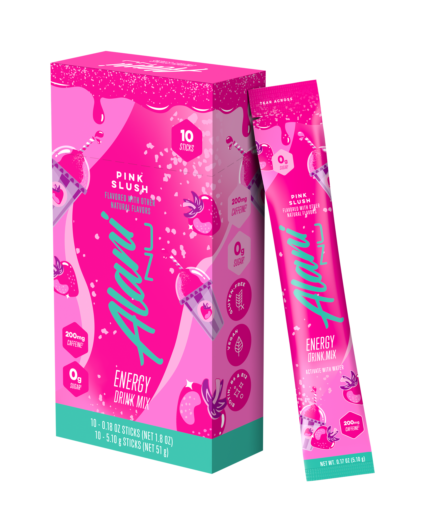 Alani Nu Pink Slush Energy Mix Sticks - 10-Pack