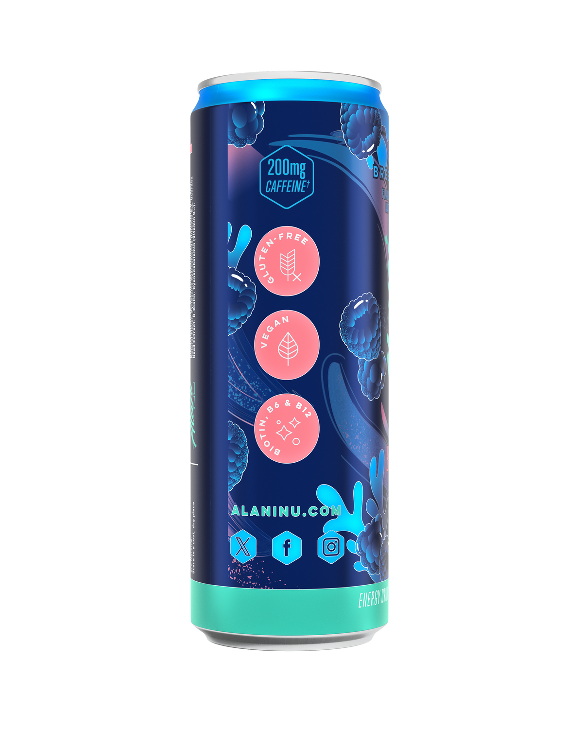 Breezeberry Blue Raspberry Citrus Energy Drink, 12-Pack