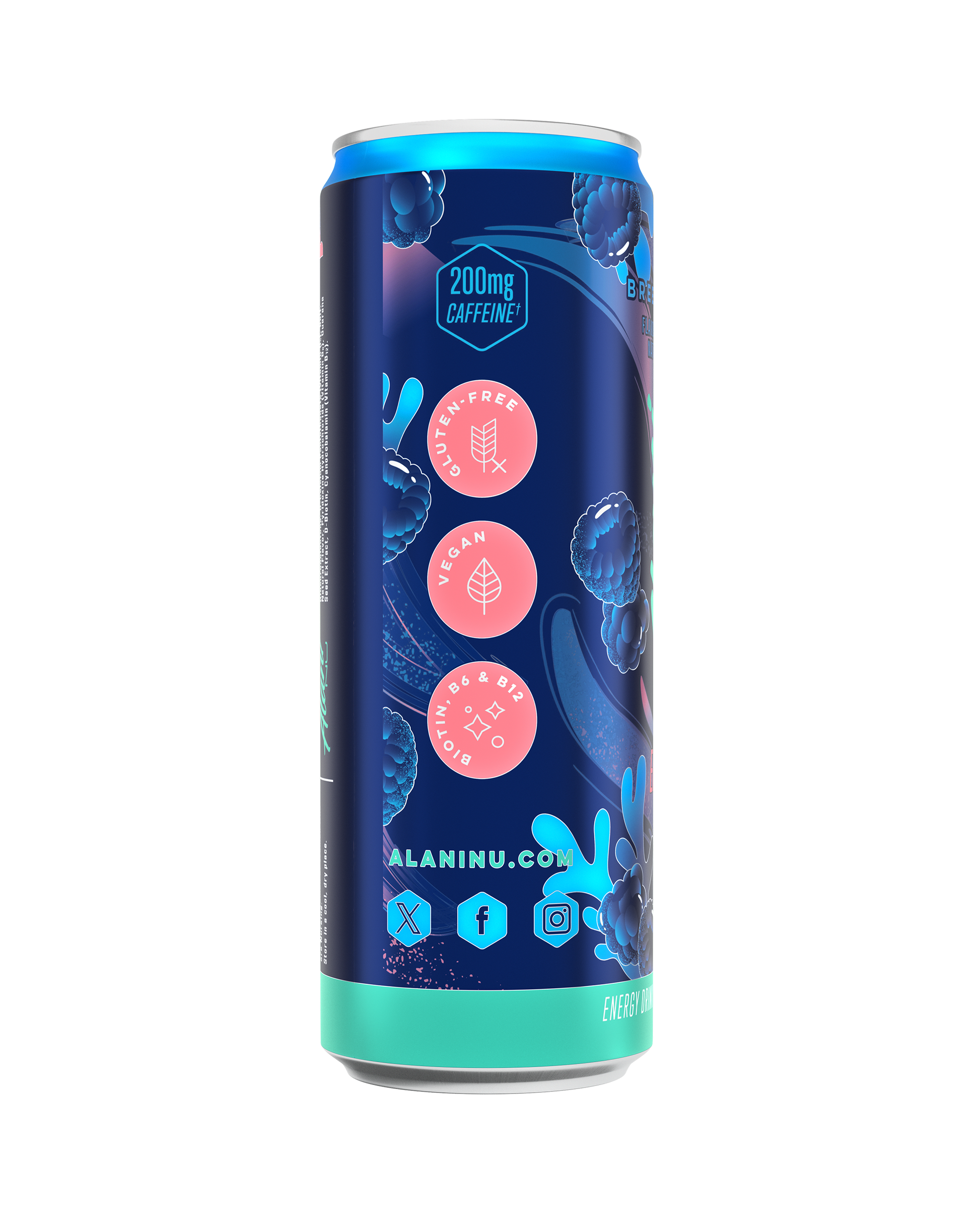 Breezeberry Blue Raspberry Citrus Energy Drink, 12-Pack