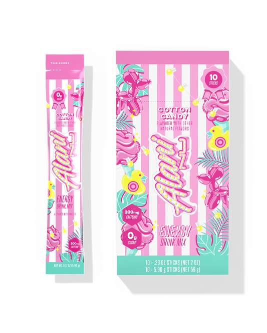 Cotton Candy Powdered Energy Sticks - 10-Pack