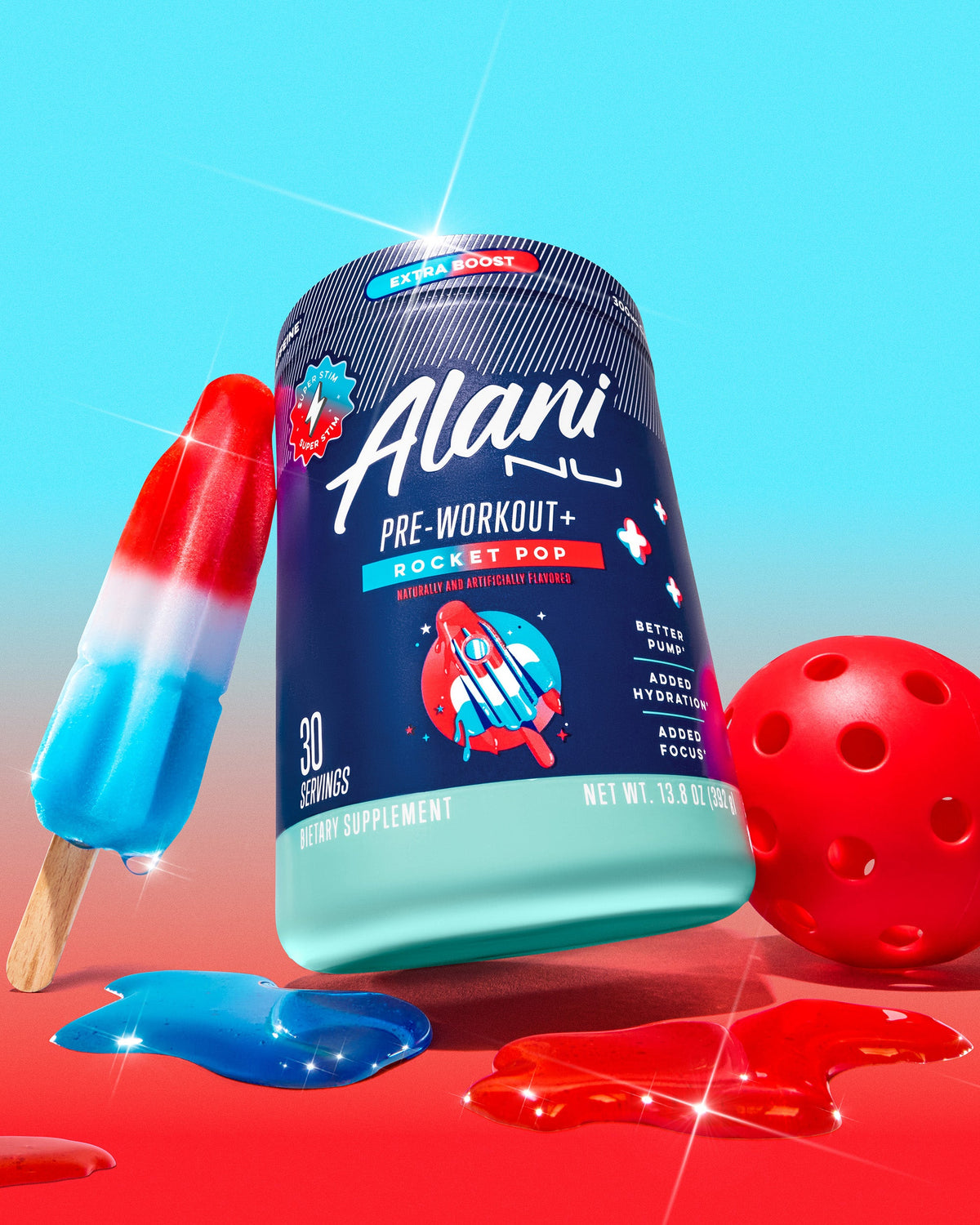 Alani Nu Pre-Workout+ Rocket Pop - 30 Servings