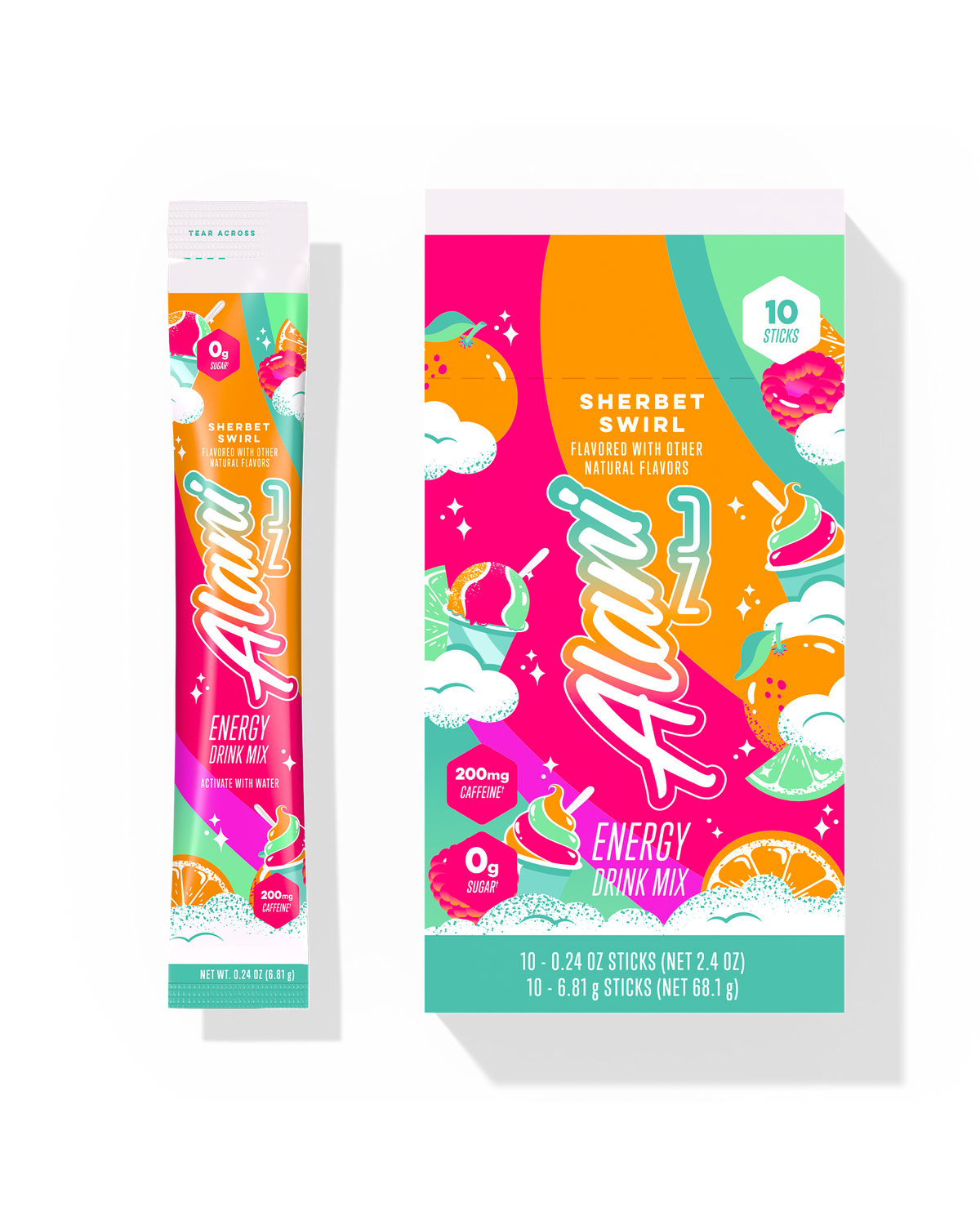 Sherbet Swirl Energy Sticks - 10-Pack