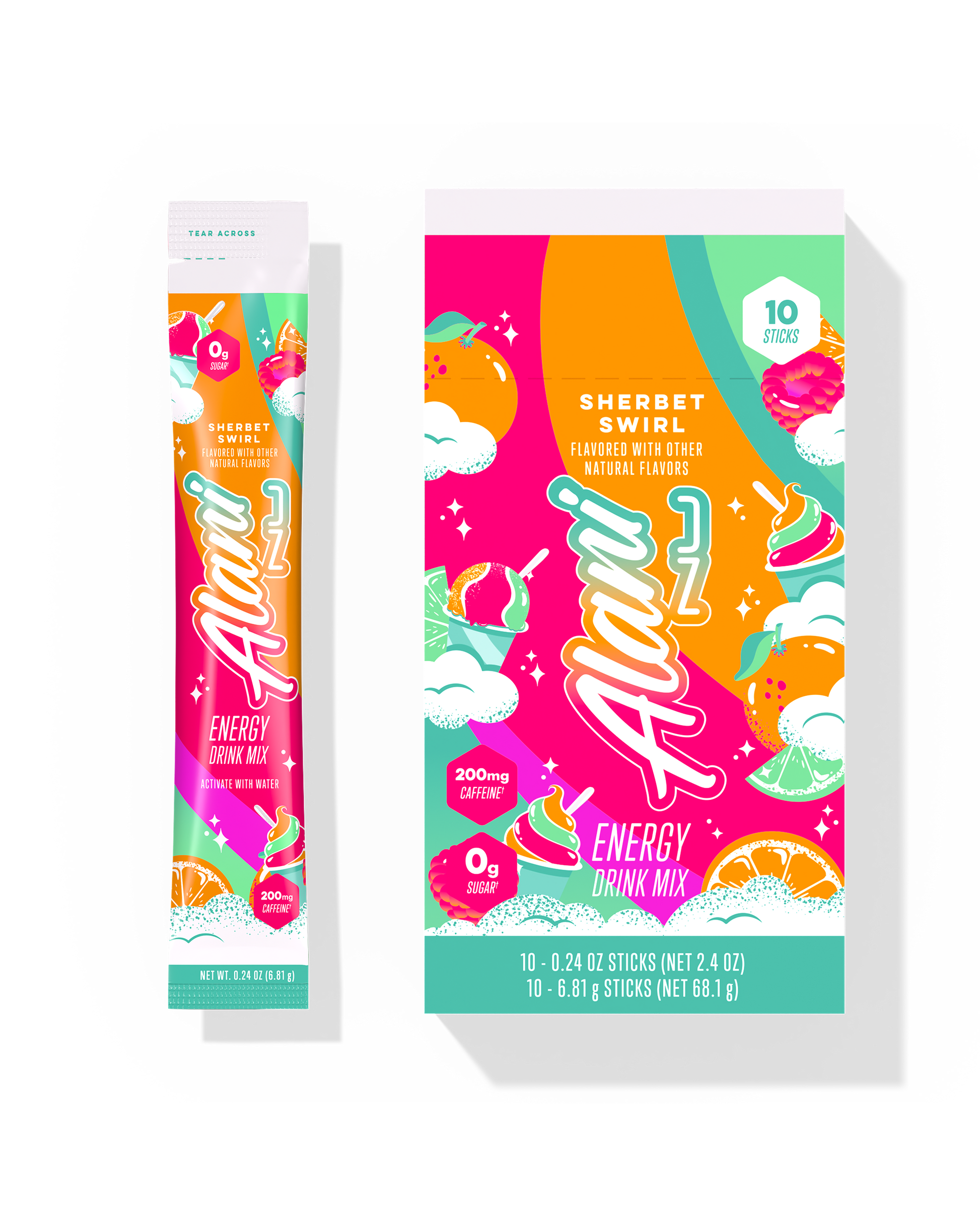 Sherbet Swirl Energy Sticks - 10-Pack