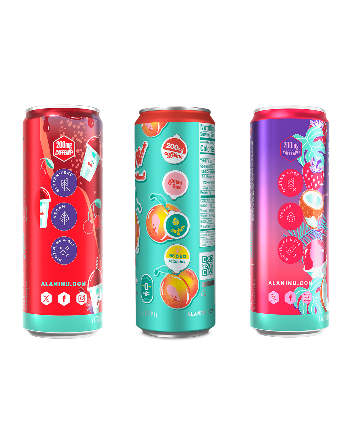 Alani Nu Beach Blend Energy Drink Variety Pack - 12-Pack