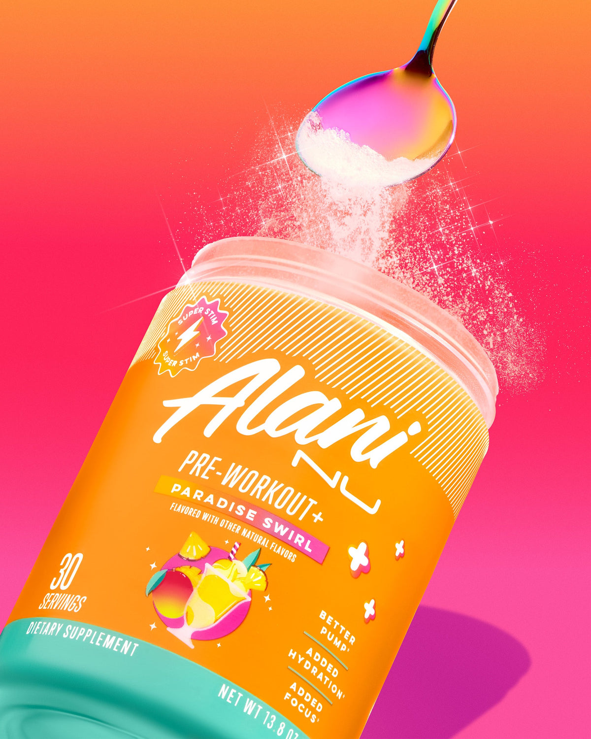 Alani Nu Pre-Workout+ Paradise Swirl - 30 Servings