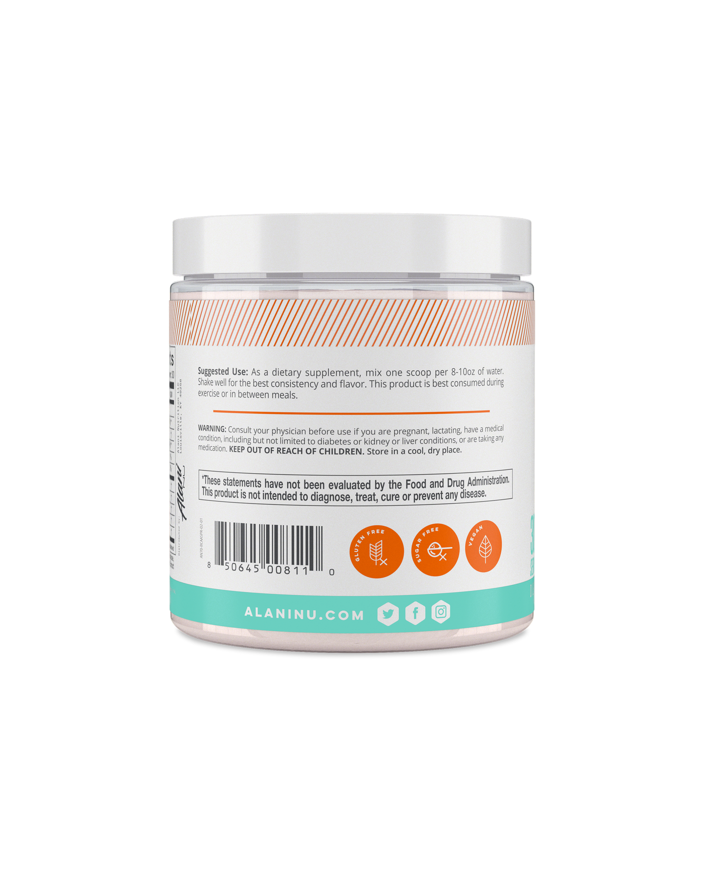 Sour Peach Rings BCAA Powder, 30 Servings
