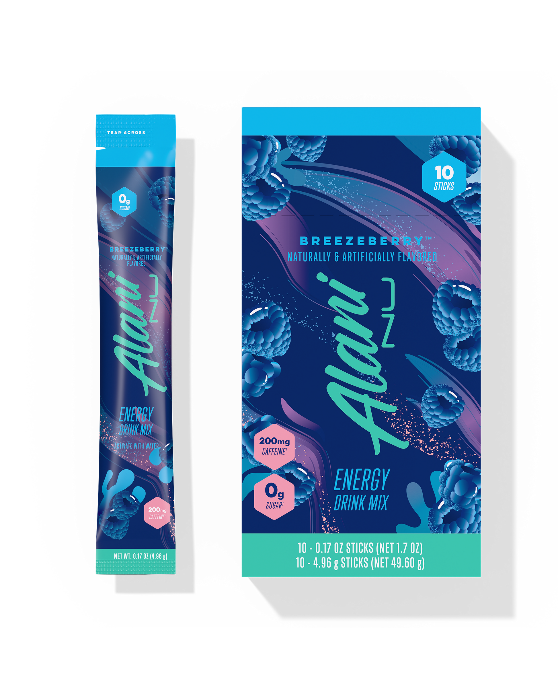 Breezeberry Energy Drink Mix Sticks, 10-Pack