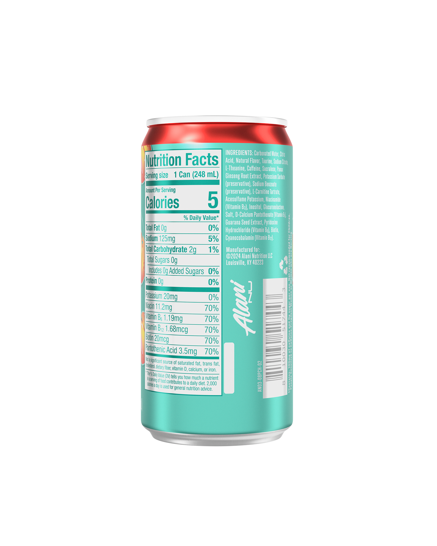Alani Nu Juicy Peach Mini Energy Drinks - 24-Pack