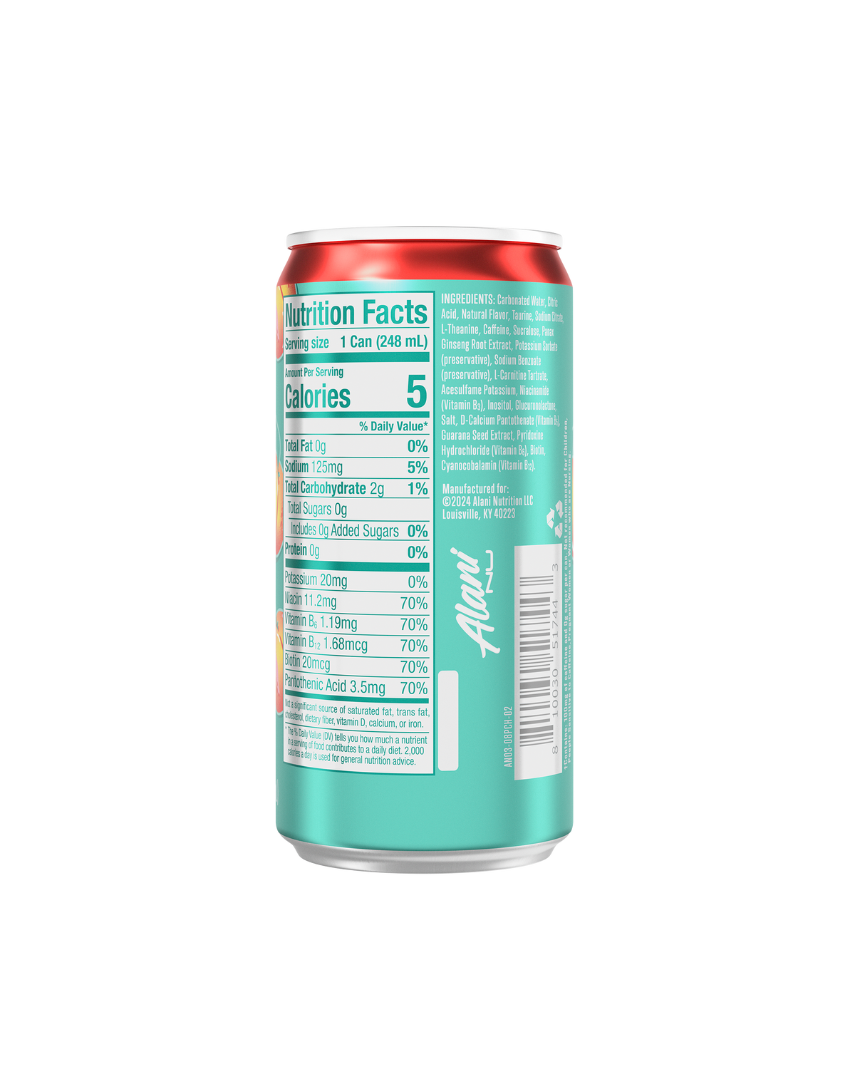 Alani Nu Juicy Peach Mini Energy Drinks - 24-Pack