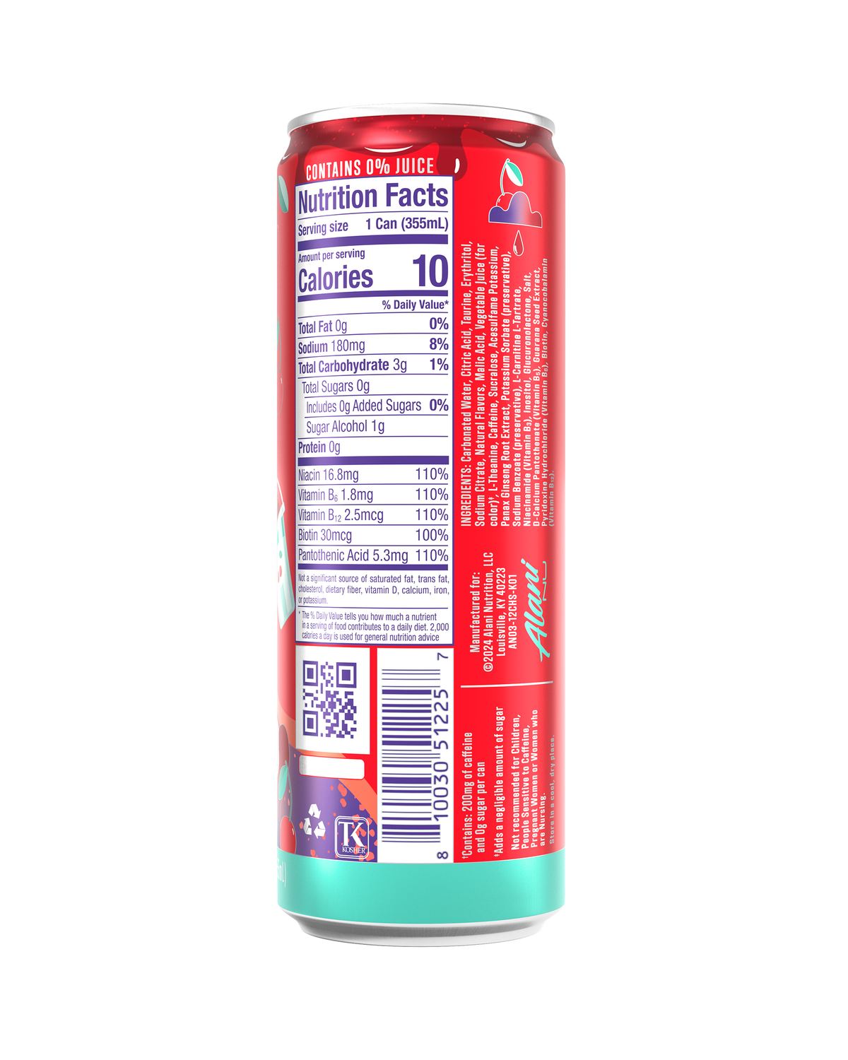 Cherry Slush Zero-Sugar Energy Drink, 12-Pack