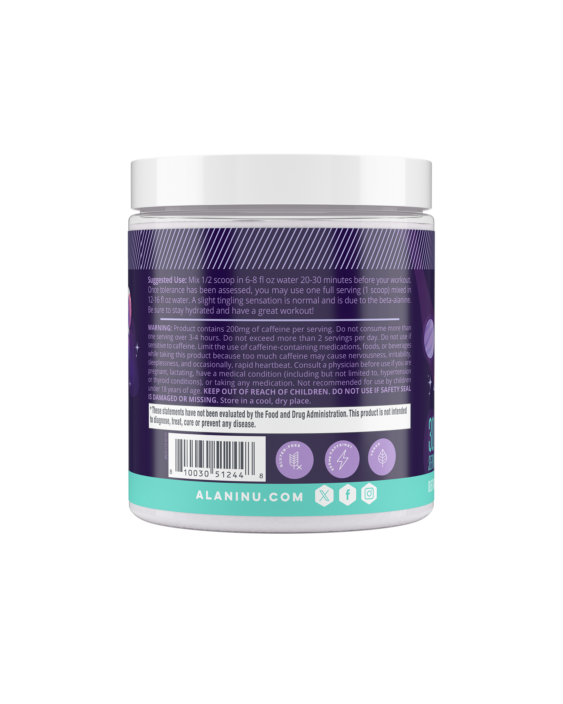 Cosmic Stardust Pre-Workout Powder, 30 Servings