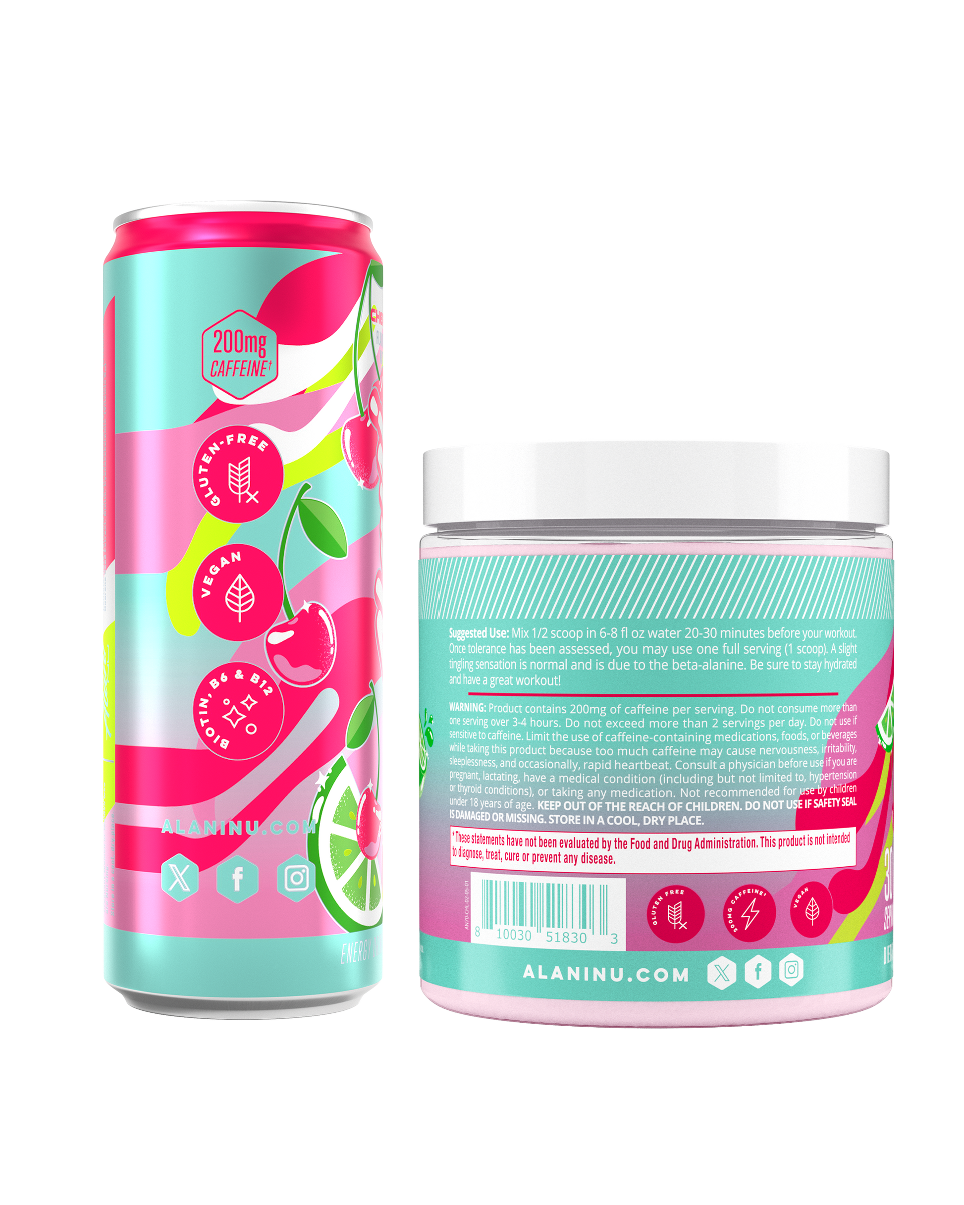 Cherry Twist Energy Drink & Pre-Workout Pair