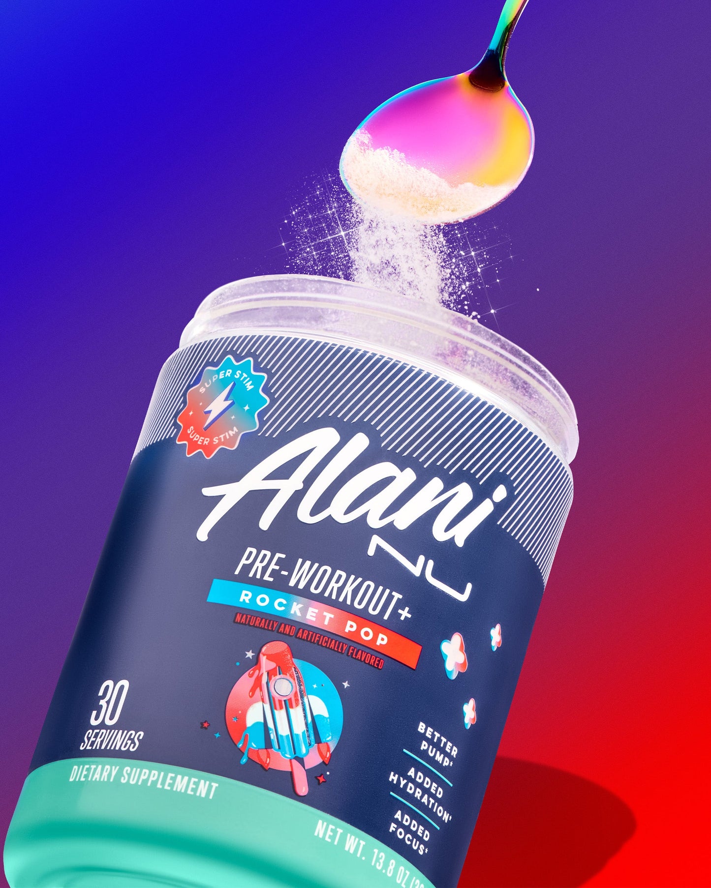 Alani Nu Pre-Workout+ Rocket Pop - 30 Servings